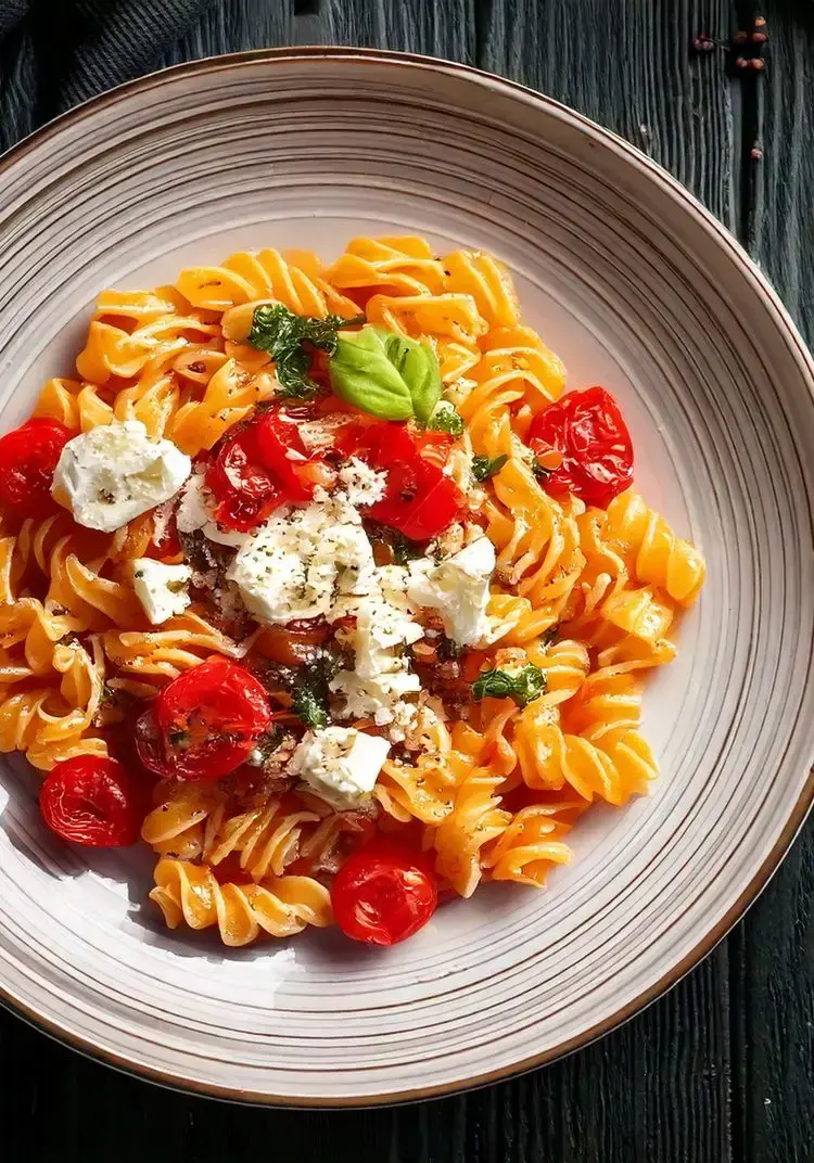 Immagine Pasta con feta e pomodorini al forno